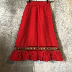 6 Girls Vintage Atkins Elastic Waist Boho Maxi Ski
